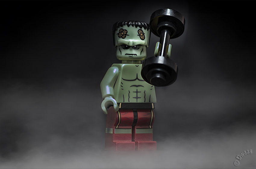 lego working out funny monster training
