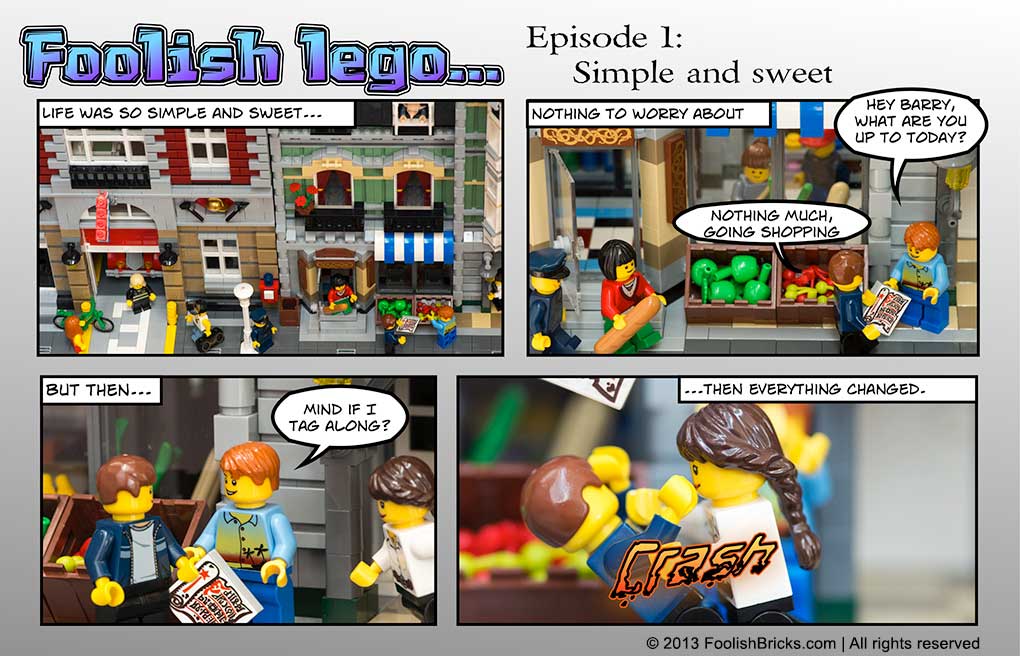 lego brick comic - We meet Barry, his friend Darryl and a strange woman