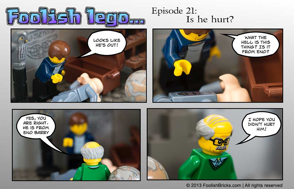 lego brick comic - according to Strabo, the creature is from Eno