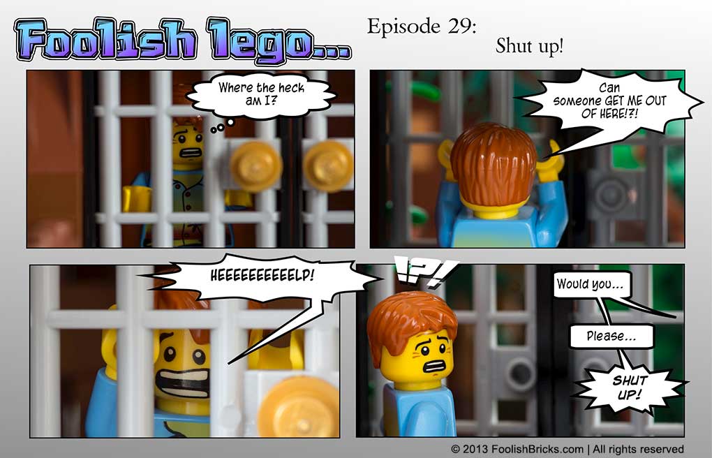 lego brick comic - Darryl find himself imprisoned. And, he is not alone