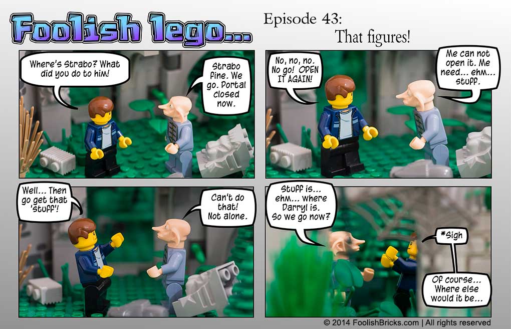 lego brick comic - Barry is confused now that he's on Eno