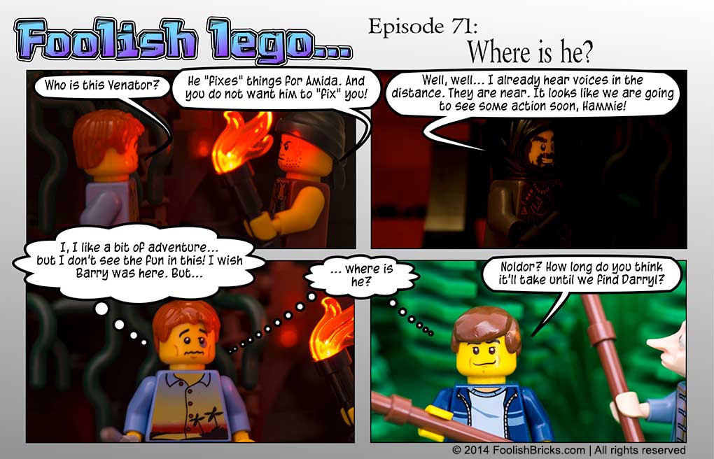 lego brick comic - Barry wonders where Darryl is and vice versa