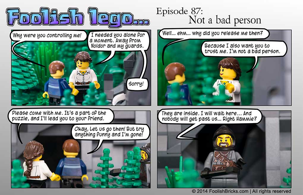lego brick comic - Amida tells barry she's one of the good ones and takes him into a cave. Venator protects the entrance