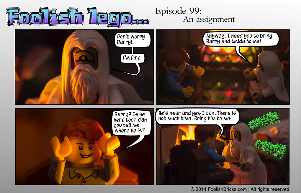 lego brick comic - Willy wants Darryl to bring Barry and Amida to him