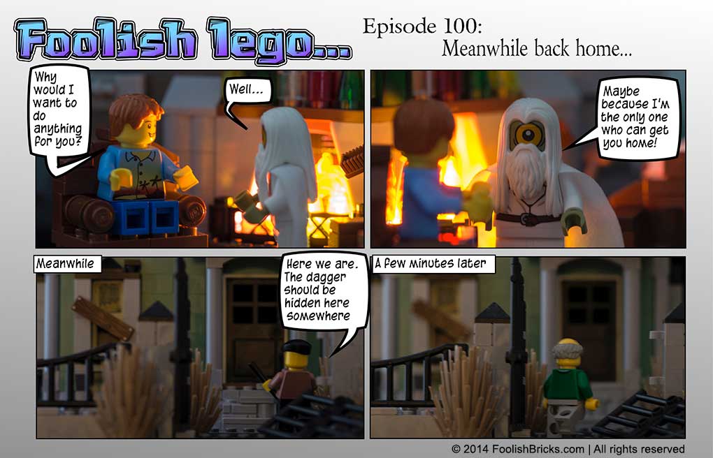 lego brick comic - Willy tells Darryl he can bring him home. Meanwhile; Scondite and Strabo enter an old house