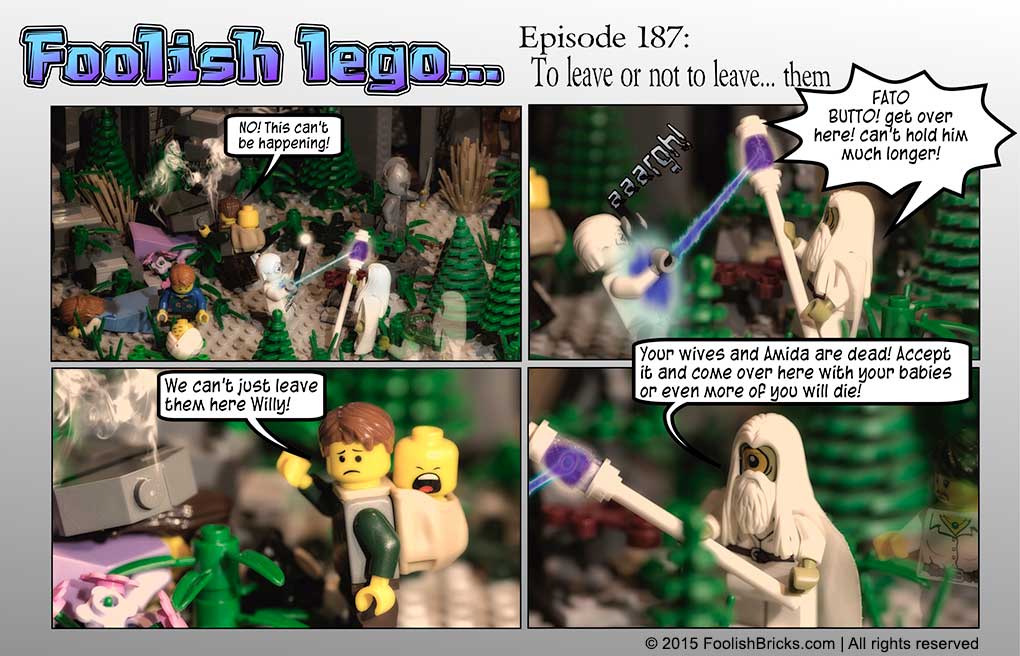 lego brick comic - Fato and Butto need to accept their wives and daughter are dead, fast