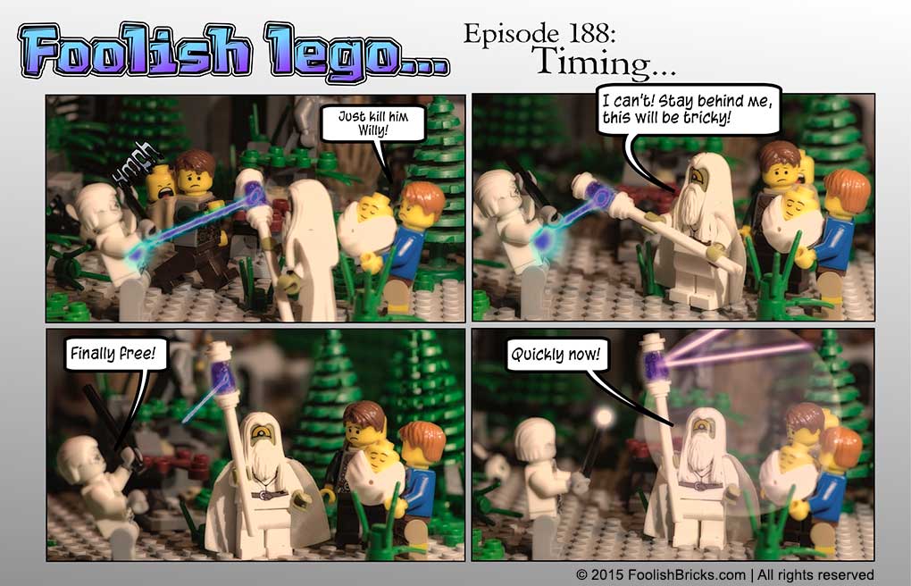 lego brick comic - Willy tries to save Amida's family from Scondite