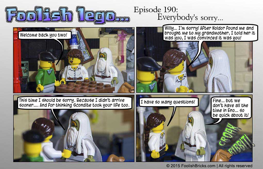 lego brick comic - Willy and Amida say they are sorry for all that happened