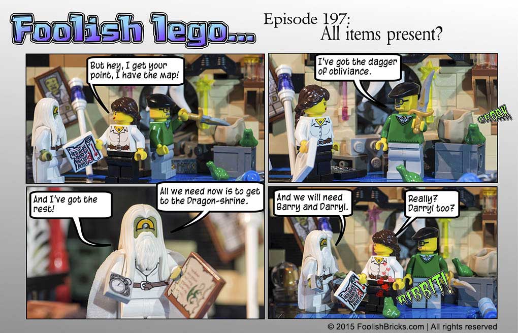 lego brick comic - The group has gathered all items needed to find Dominus