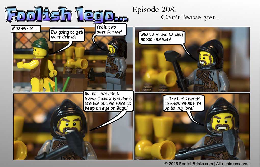 lego brick comic - Venator has a conversation with his beloved Hammie. He needs to keep a eye on Bagu