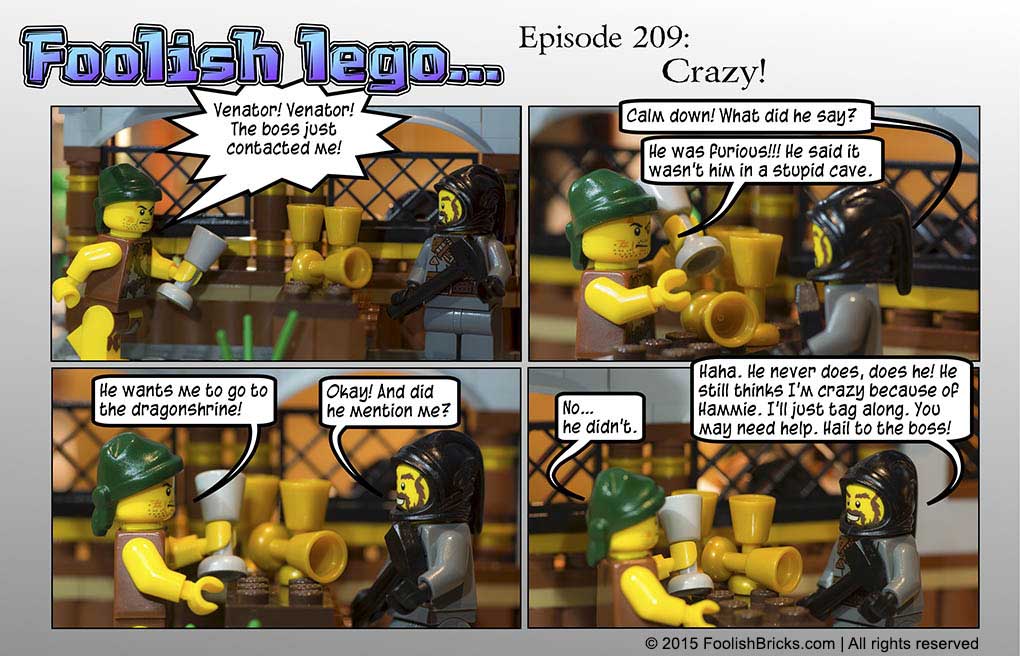 lego brick comic - Bagu is ordered to go to the dragonshrine by his boss Scondite, Venator want to come along