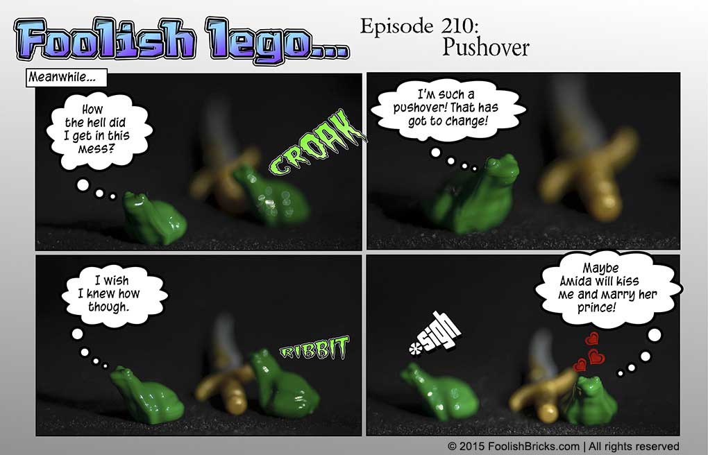 lego brick comic - They may look like frogs, but for the rest, Barry and Darryl are still the same.