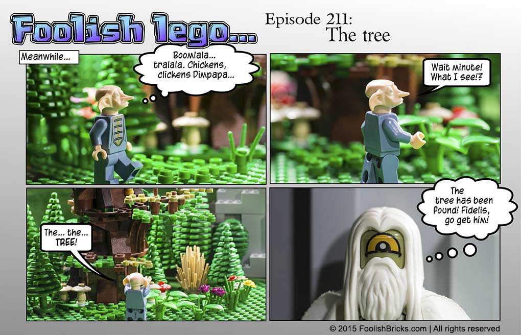 lego brick comic - Noldor finds the tree he was looking for