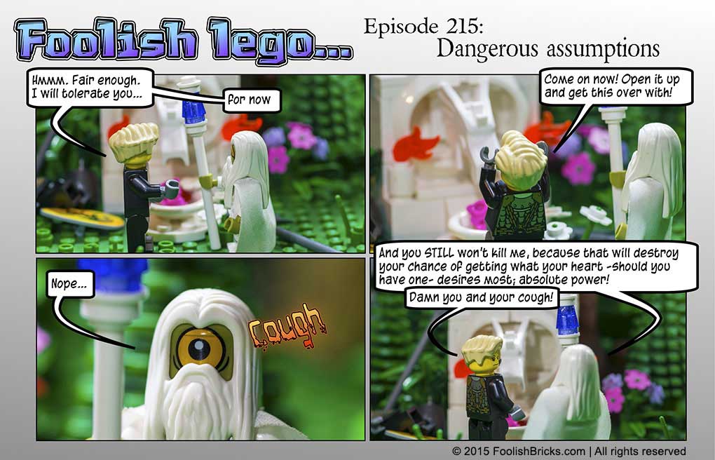 lego brick comic - Willy refuses to open the dragon shrine gateway