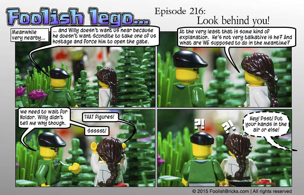 lego brick comic - Amida and Strabo are surprised by someone
