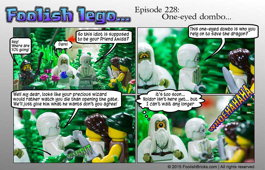 lego brick comic - Amida is in trouble after being caught by Bagu