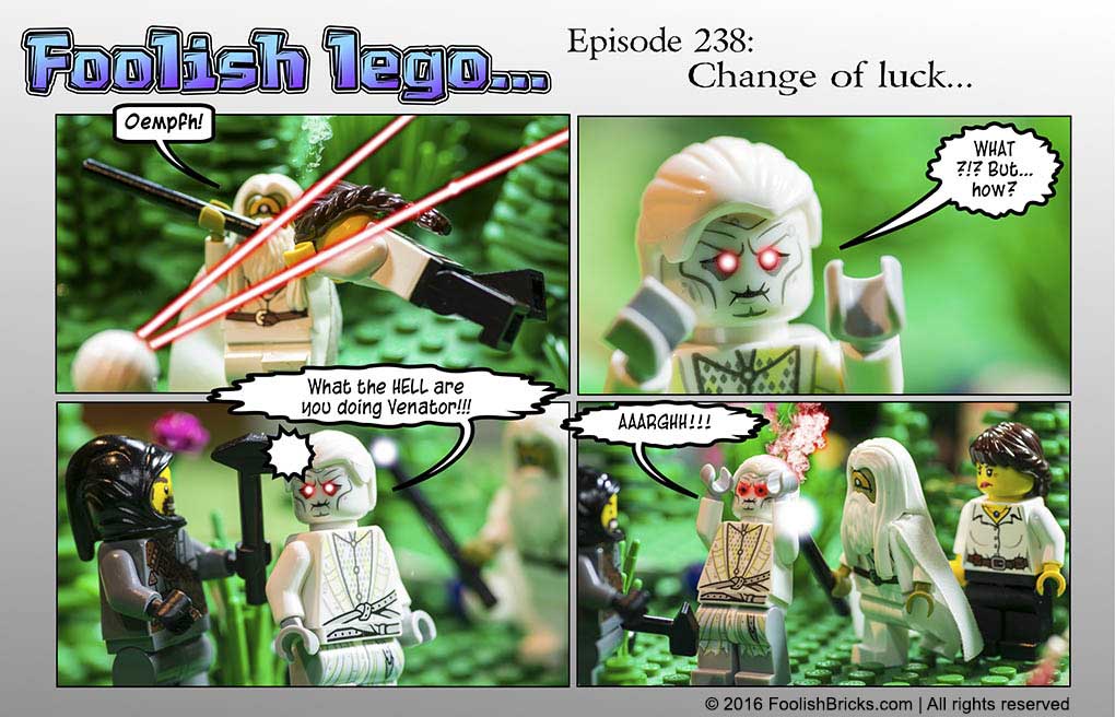 lego brick comic - Venator changes sides and distracts Scondite so Willy can attack
