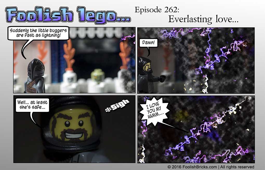 lego brick comic - Venator is destroyed by te dark clouds