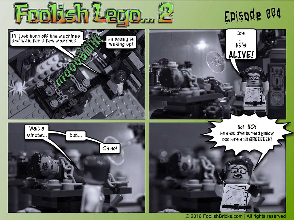 lego brick comic - Dwaas, the monster is born