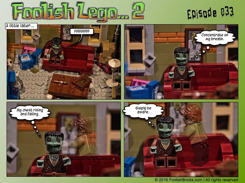 lego brick comic - A meditating monster