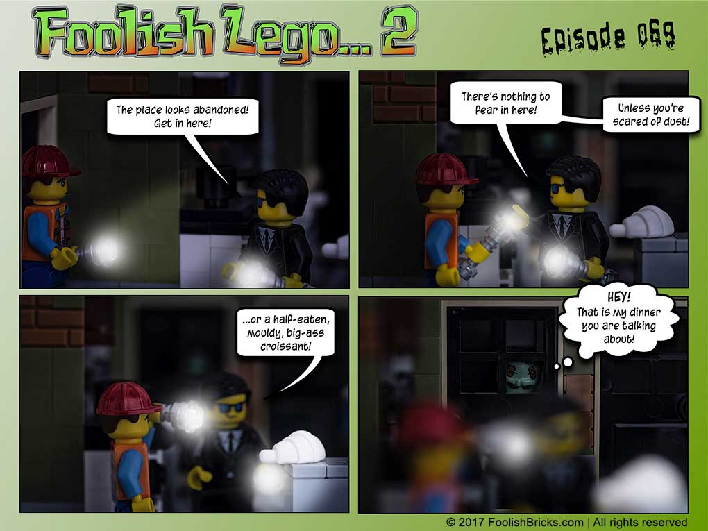 lego brick comic - The contractor is hesitant to go inside Dwaas' house