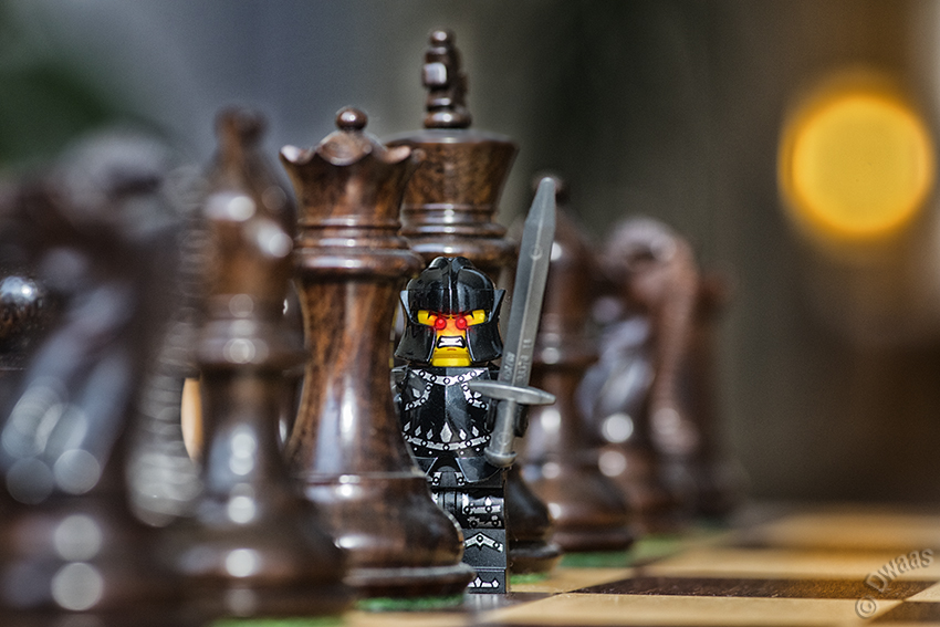 chess knight black lego fun