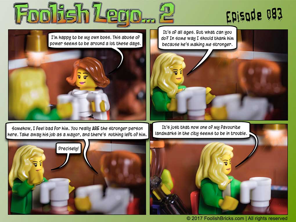 lego brick comic - Bree still talks about her boss, the major