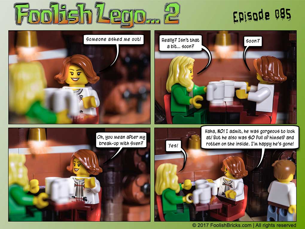 lego brick comic - Dawn tells Bree someone asked her out