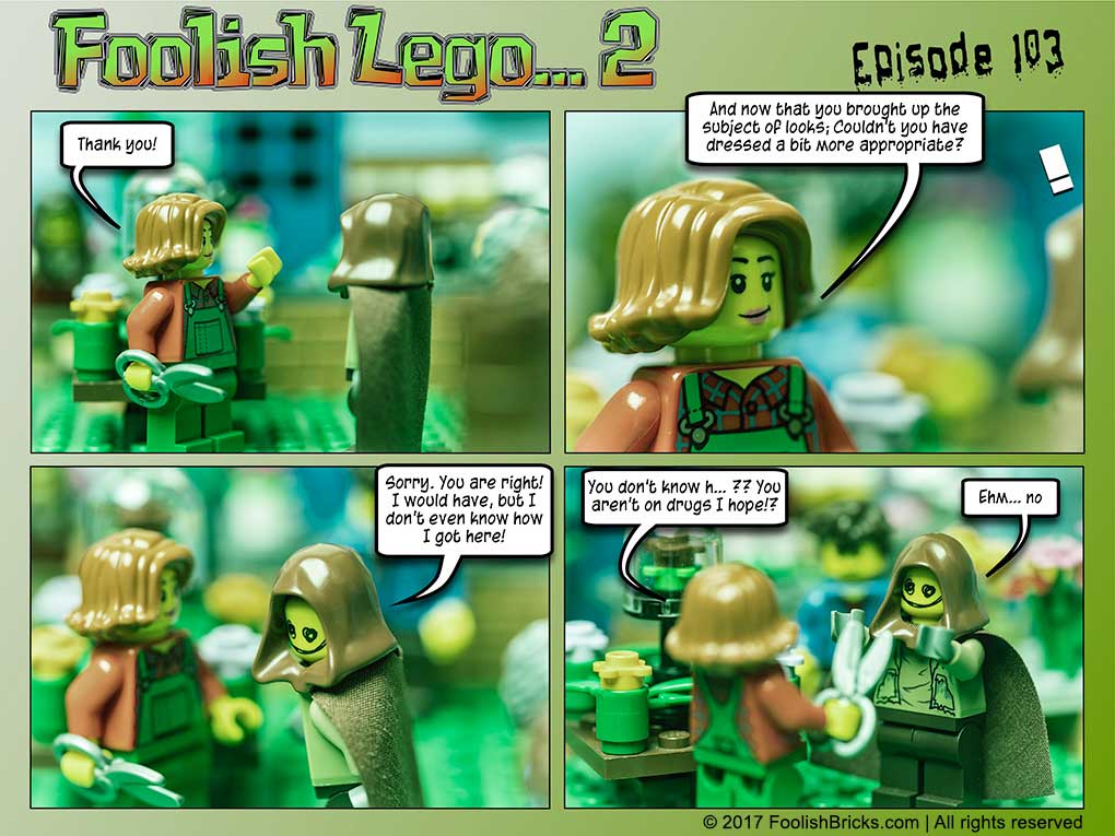 lego brick comic - Dawn wonders why Dwaas looks so shabby