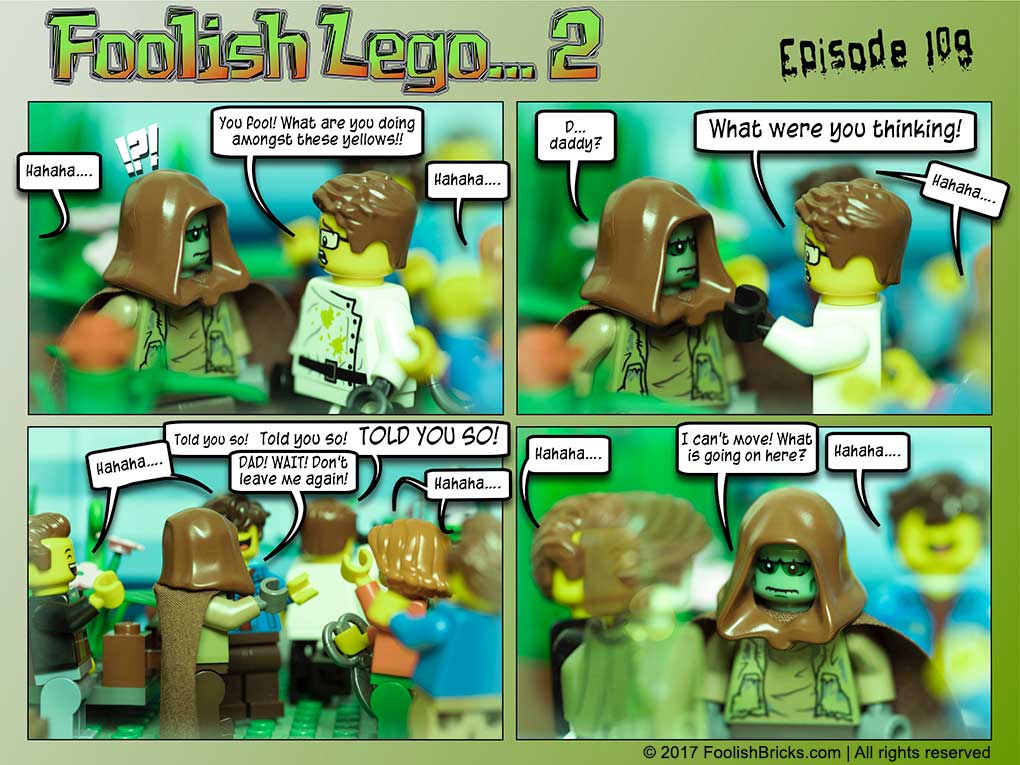 lego brick comic - Dwaas learns the hard way his father was right