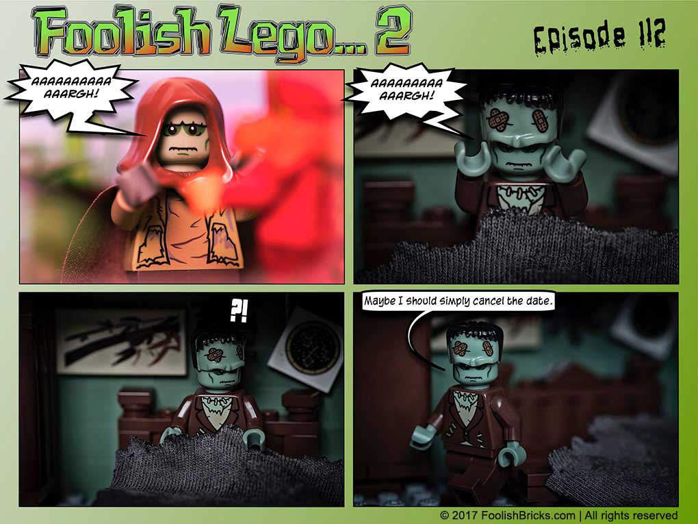 lego brick comic - Dwaas wakes from his nightmare