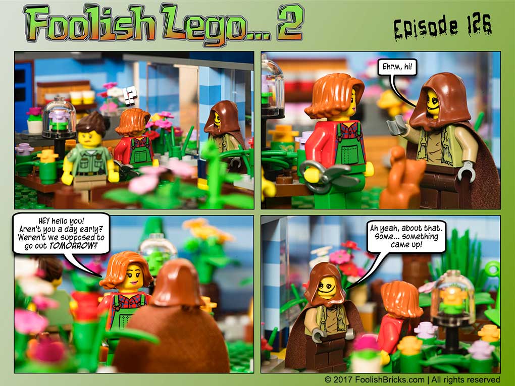 lego brick comic - Dwaas cancels his date with dawn