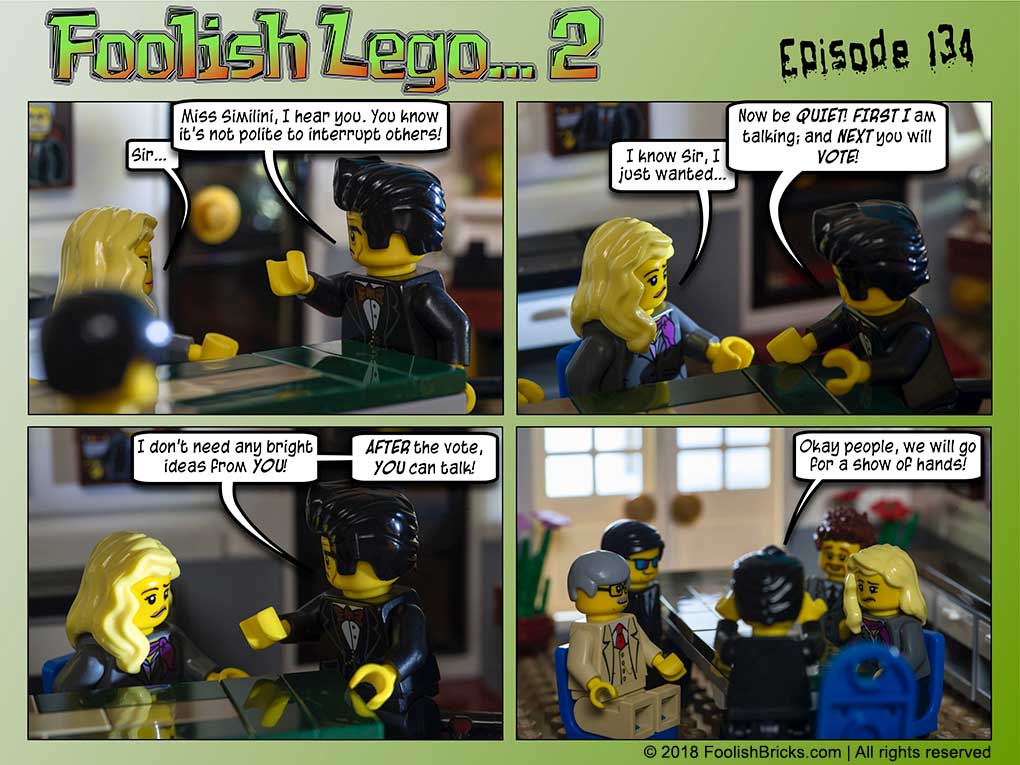 lego brick comic - The major demands a show of hands