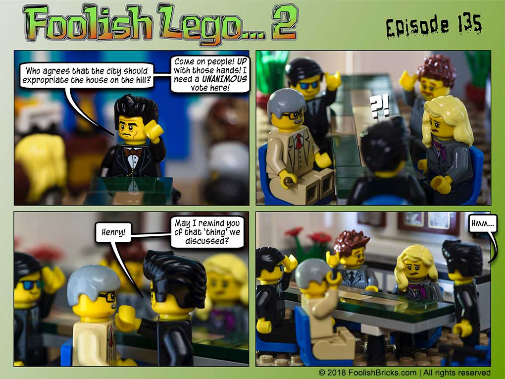 lego brick comic - The major blackmails one of his council members