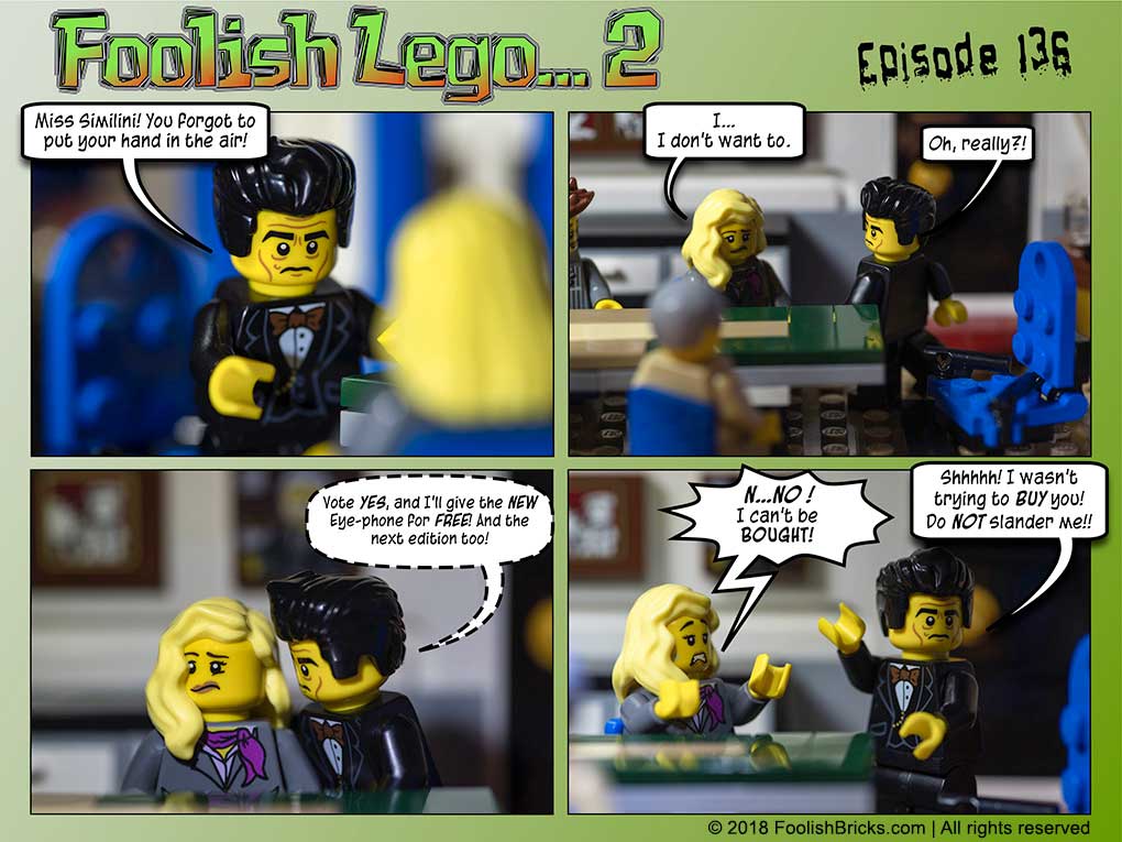 lego brick comic - The major tries to bribe Bree