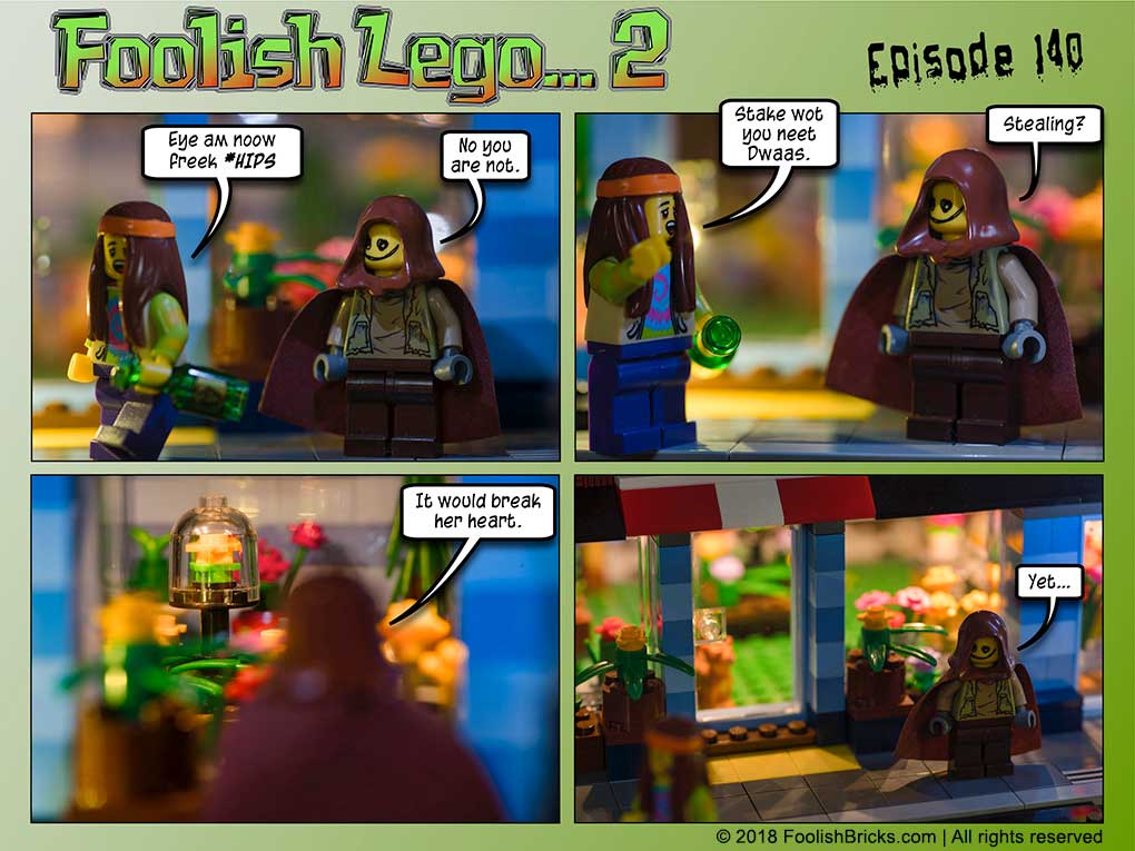 lego brick comic - Francis tells Dwaas to simply take what he needs