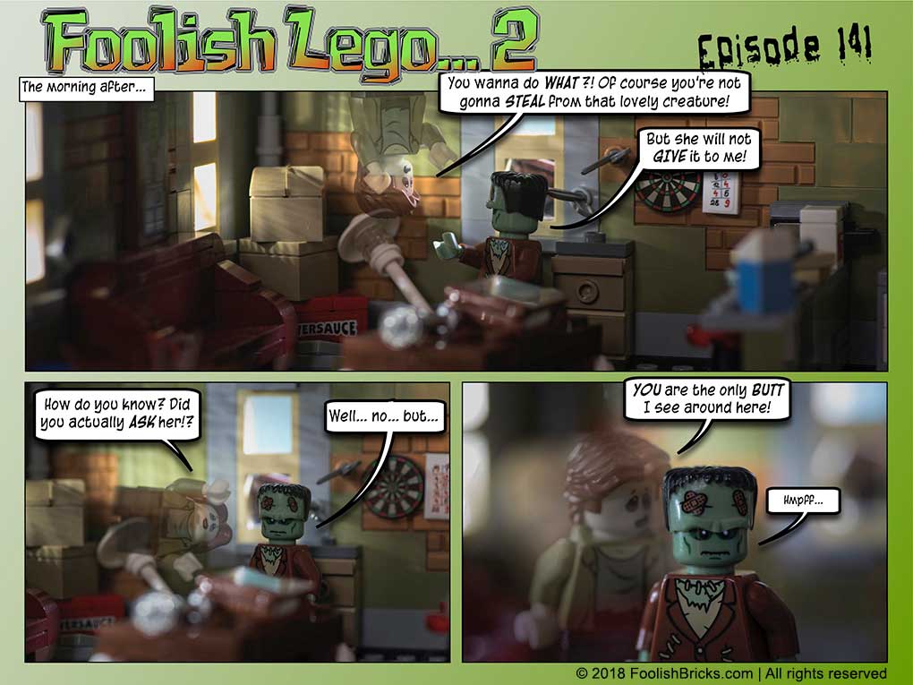 lego brick comic - Kemi feels Dwaas is a butt because of his plans to steal the flower