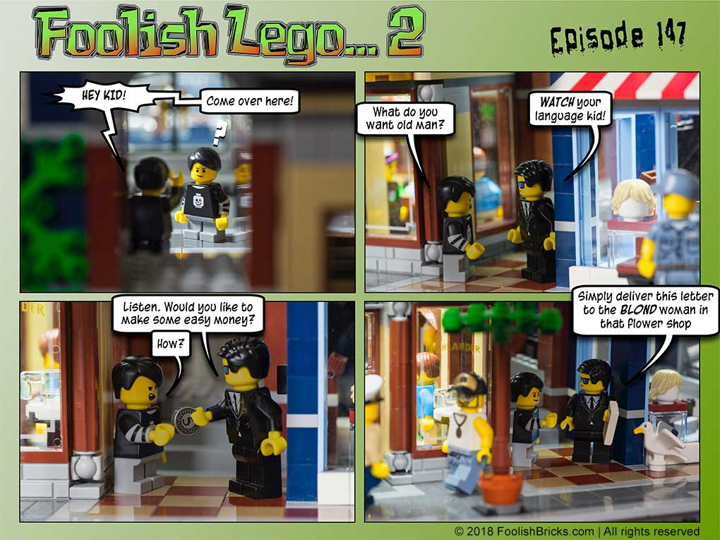 lego brick comic - Barron employs a streetkid to be his underage mailman