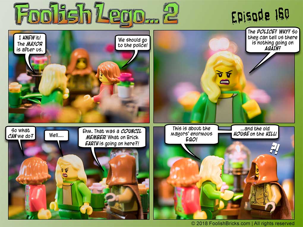 lego brick comic - Dwaas learns there is a connection between the major and his house