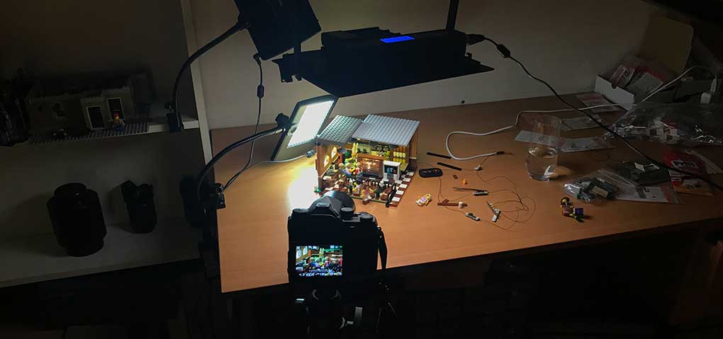 behind the scenes lego toy photography example lighting