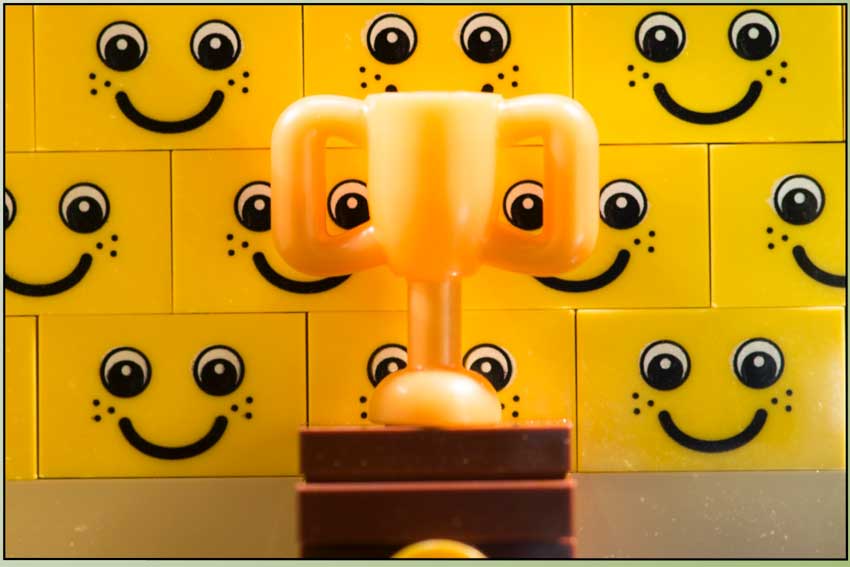 Example close-up object lego comic