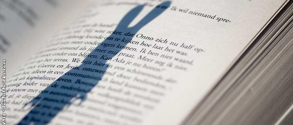 Shadow on book