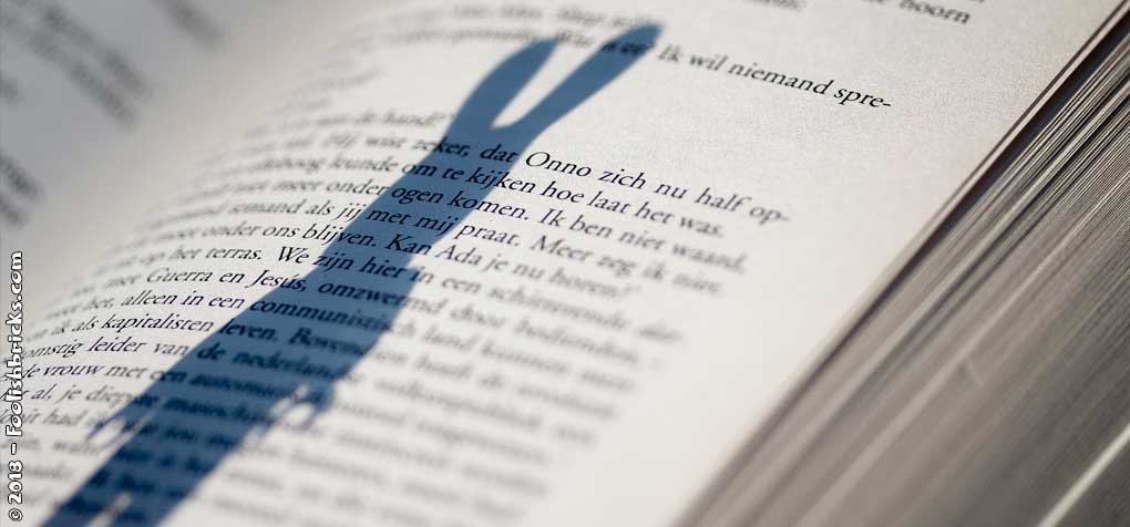 Shadow on book
