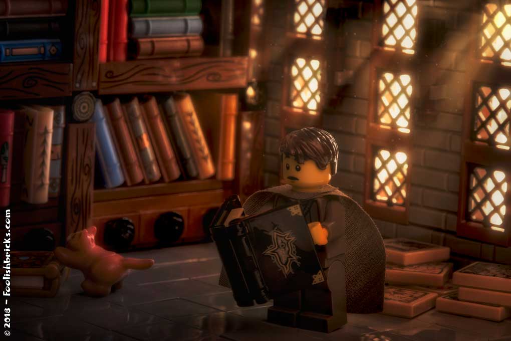 Lego photography - medieval library