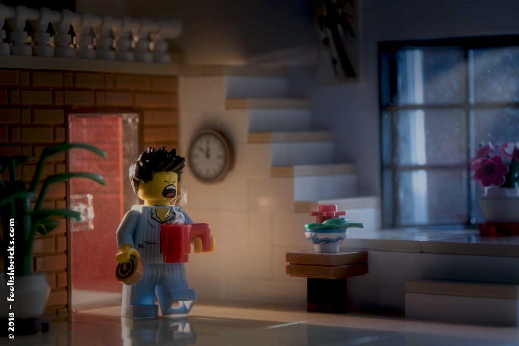 Lego photography - midnight snack dark house