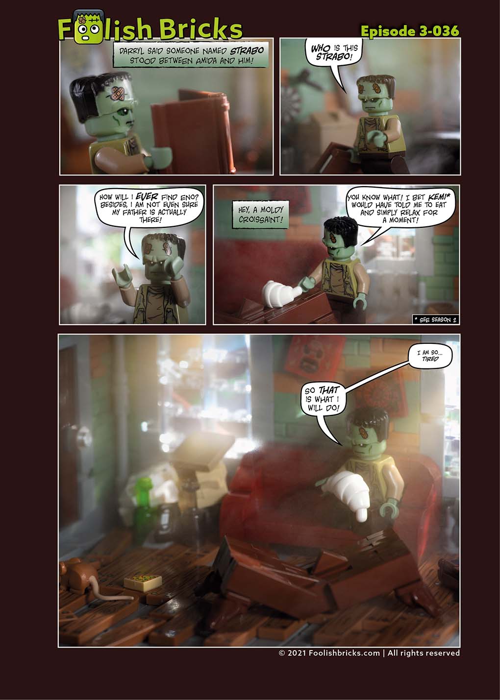 Lego Comic - before the answers comes the food
