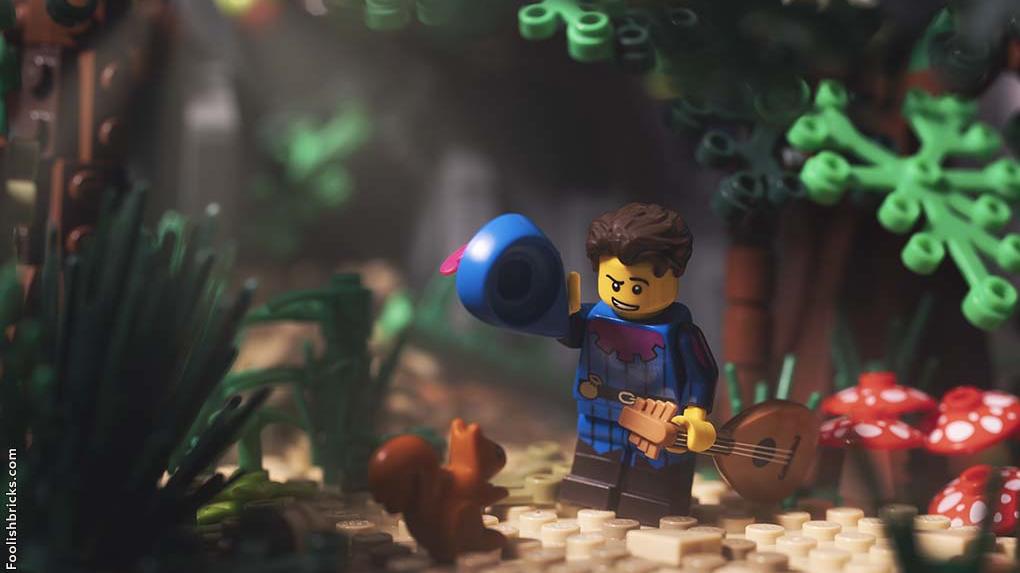 Lego photography - bard squirrel woods